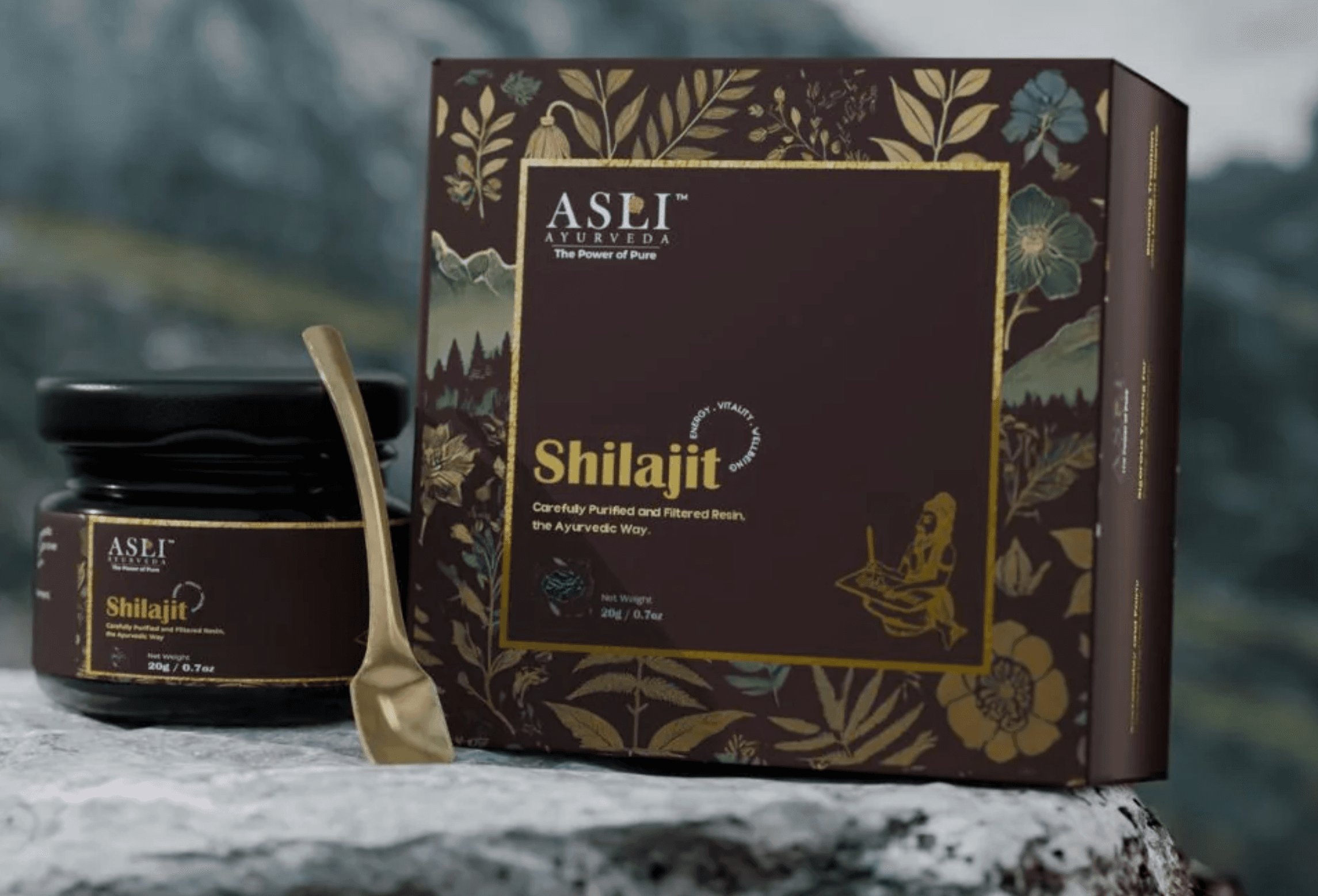 Asli Shilajit Unlock Your Natural Strength background